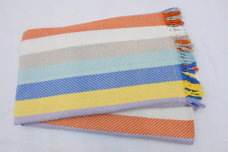 92x76 Cotton Chevron Towel, Tablecloth, Baby Boy Gift, Decorative Bedspread, Best Friend Wedding Gift, Personalized Gifts, Bachelorette Party Favors - 7