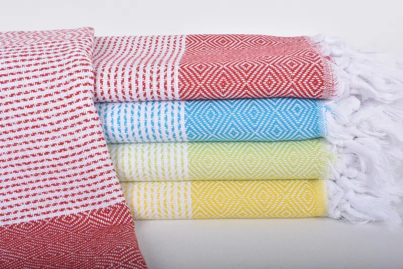 Christmas Gift Personalized Red Diamond Dish Towel, 40x18 Inches