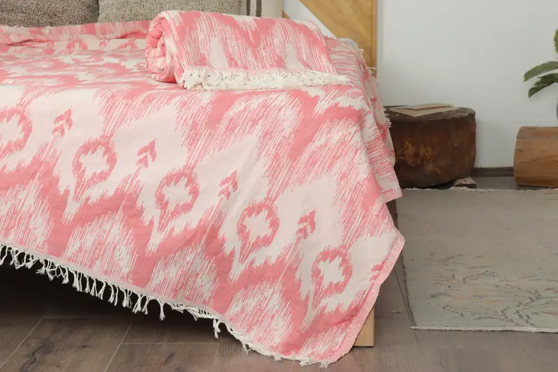 Merry Christmas Gifts, Wedding Favors, Bachelorette Gifts, Turkish Blanket Queen, 90x76 Cotton Patterned Towel, Throw Blanket Couch, Organic Throw - 7