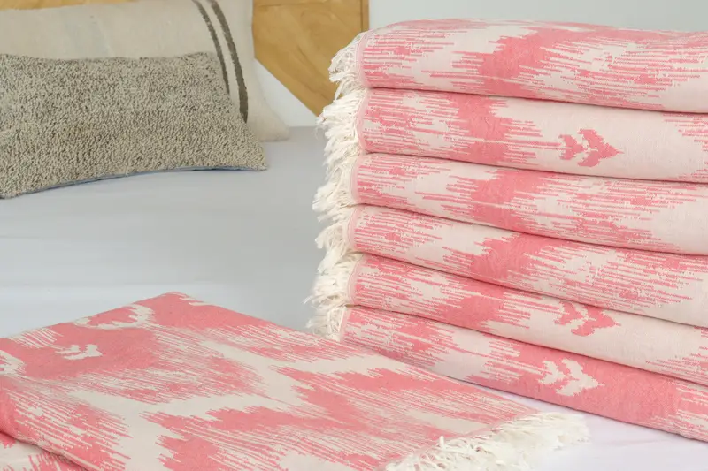 Merry Christmas Gifts, Wedding Favors, Bachelorette Gifts, Turkish Blanket Queen, 90x76 Cotton Patterned Towel, Throw Blanket Couch, Organic Throw - 3