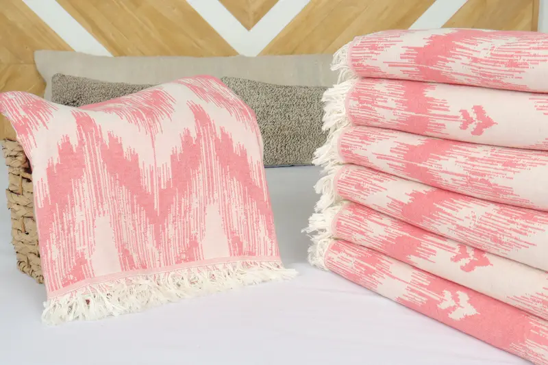 Merry Christmas Gifts, Wedding Favors, Bachelorette Gifts, Turkish Blanket Queen, 90x76 Cotton Patterned Towel, Throw Blanket Couch, Organic Throw - 4