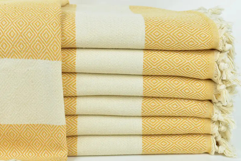 96x80 Cotton Diamond Towel, Throw Blanket for Bed, Custom Shower Curtain, Tablecloth, Turkish Bedspread, Boho Throw Blankets, Monogram Blanket - 1