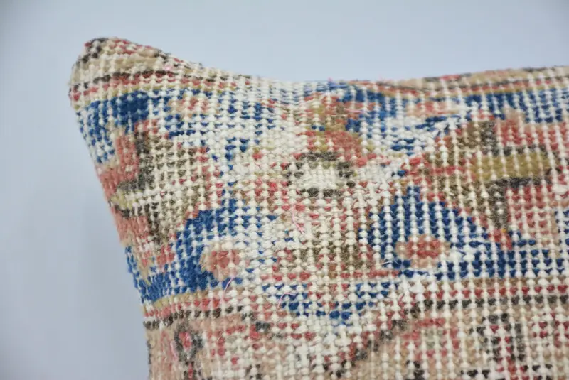 Ethnical Kilim Rug Pillow, Cushion Case, 14x14 Red Cushion Cover, Authentic Cushion Case, Antique Pillows, Vintage Kilim Pillow - 2