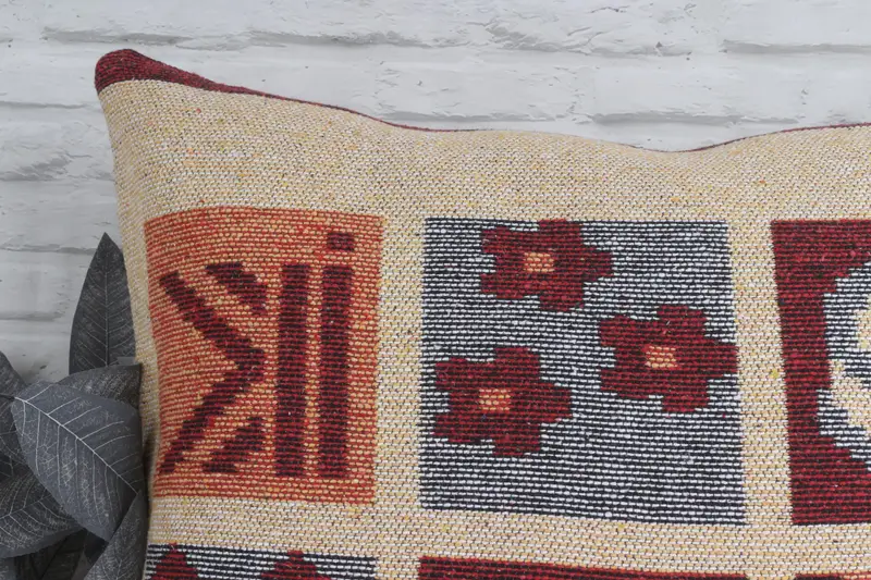 Pillow for Couch, Pillow for Sofa, 28x28 Beige Cushion Cover, Vintage Pillow, Cushion, Colorful Pillow Case, Floor Pillow, Sofa Bolster Cushion - 2