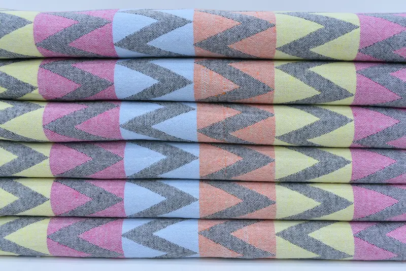 Peshtemal Towel, Lightweight Turkish towel, 70x40 Cotton Zigzag Design Towel, Turkish beach towel, Wedding Day Gift For Bride, Organic Cotton Towel - 3