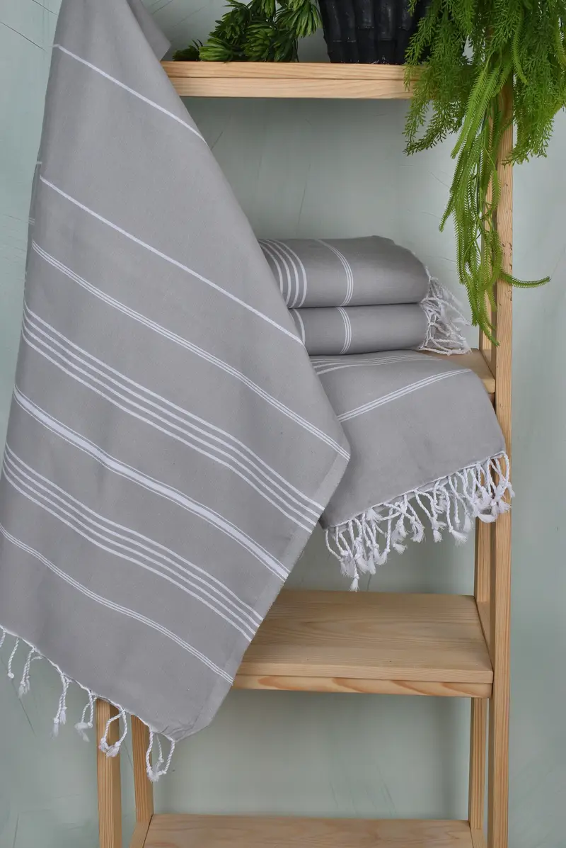Bachelorette Gifts, Gifts For Him, Anniversary Gift For Her, 70x40 Cotton Striped Towel, Soft towel, Organic cotton peshtemal for spa and beach - 6