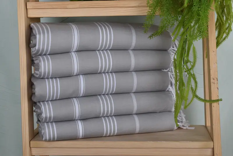 Bachelorette Gifts, Gifts For Him, Anniversary Gift For Her, 70x40 Cotton Striped Towel, Soft towel, Organic cotton peshtemal for spa and beach - 1