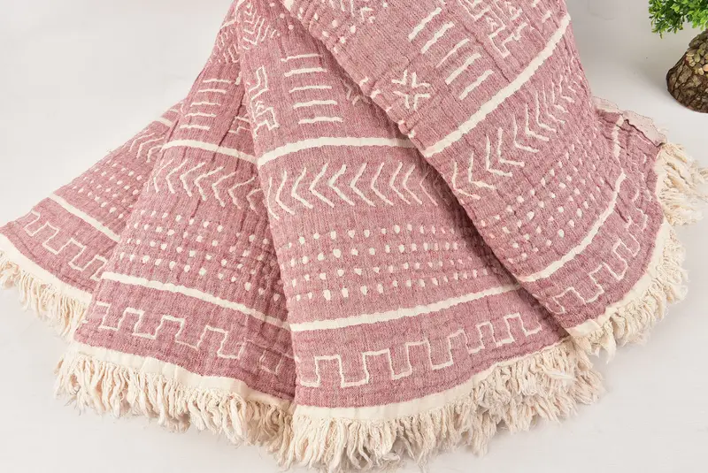Decorative Blanket, Aesthetic Blanket, 92x80 Cotton Ethnic Design Towel, Bridesmaid Gifts, Organic Beach Blanket, Woven Blanket, Maid Of Honor Gift - 4