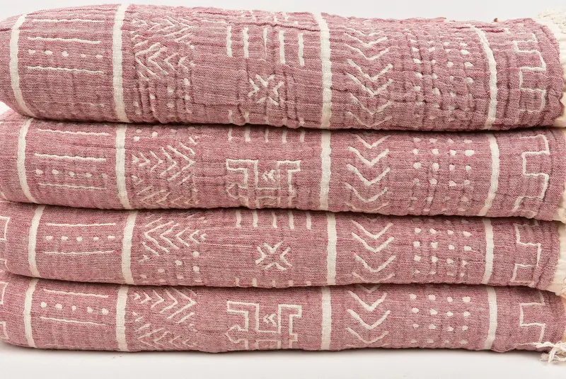 Decorative Blanket, Aesthetic Blanket, 92x80 Cotton Ethnic Design Towel, Bridesmaid Gifts, Organic Beach Blanket, Woven Blanket, Maid Of Honor Gift - 2