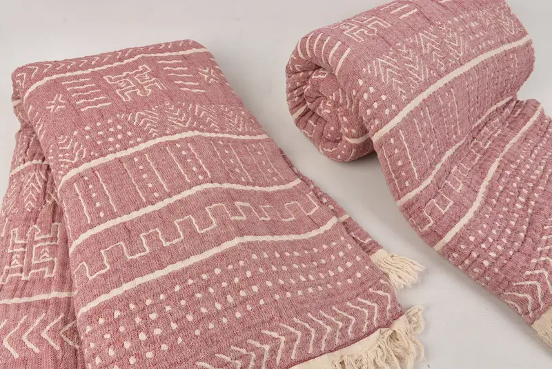 Decorative Blanket, Aesthetic Blanket, 92x80 Cotton Ethnic Design Towel, Bridesmaid Gifts, Organic Beach Blanket, Woven Blanket, Maid Of Honor Gift - 7