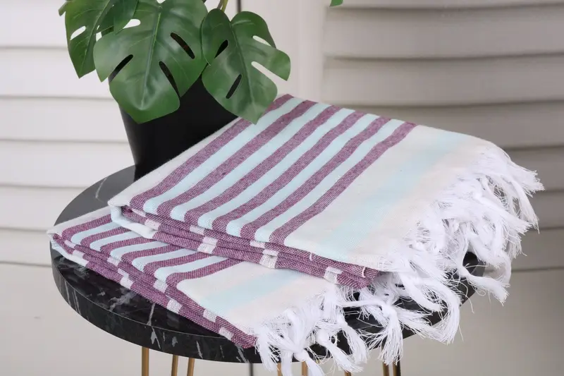 68x40 Cotton Striped Towel, Custom Gift, Personalized Towel, Valentines Gift, Personalized Turkish Beach Towel, Wedding Favors, Turkish Towel Bulk - 3