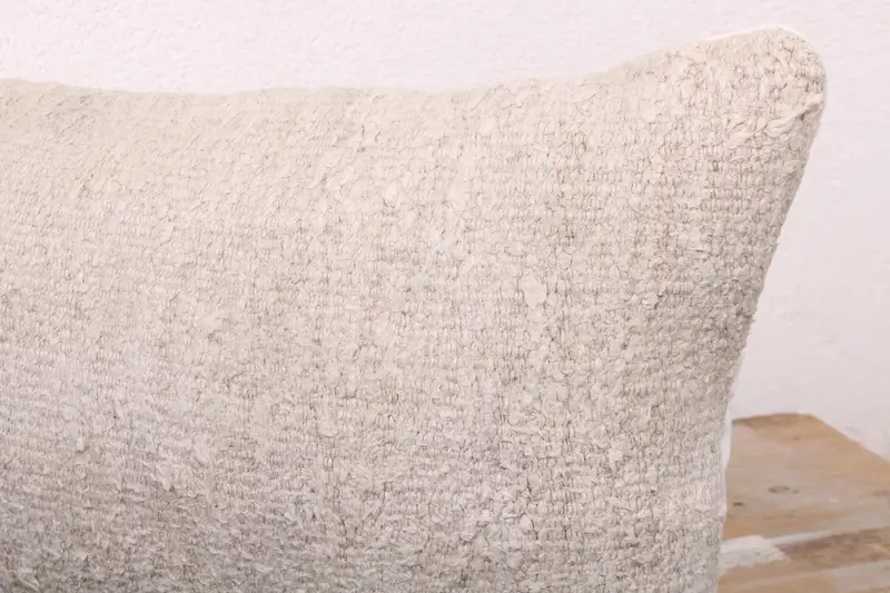 Cushion, Outdoor Patio Cushion, Bright Cushion, 12x24 Beige Cushion Cover, Vintage Kilim Pillow, Kilim Pillow, Bench Cushion, Turkish Pillow - 5