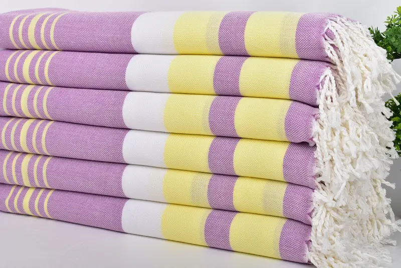 Authentic Turkish hammam peshtemal, Family Gift, Lightweight Turkish towel, Gifts For Him, Bachelorette Party Gift, 70x40 Cotton Striped Towel - 3