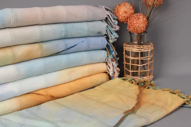 Custom Towel, Wedding Day Gift For Bride, Bachelor Bachelorette Party Favors, Large Turkish Towel, Summer Towel, 64x38 Cotton Striped Tie Dye Towel - 1