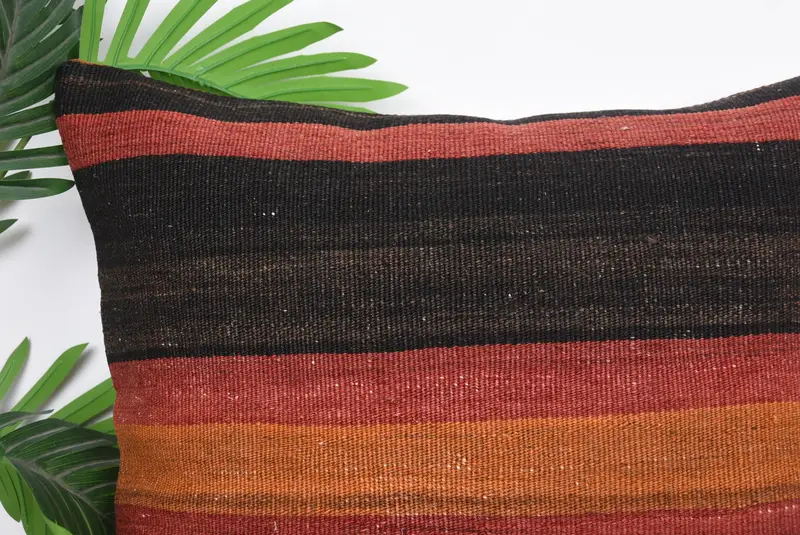 Handwoven Pillow Cover Cushion Case, Cushion, Ethnic Throw Cushion Case, Kilim Pillow, Boho Pillow, 20x20 Red Cushion Cover, Home Decor Pillow - 2