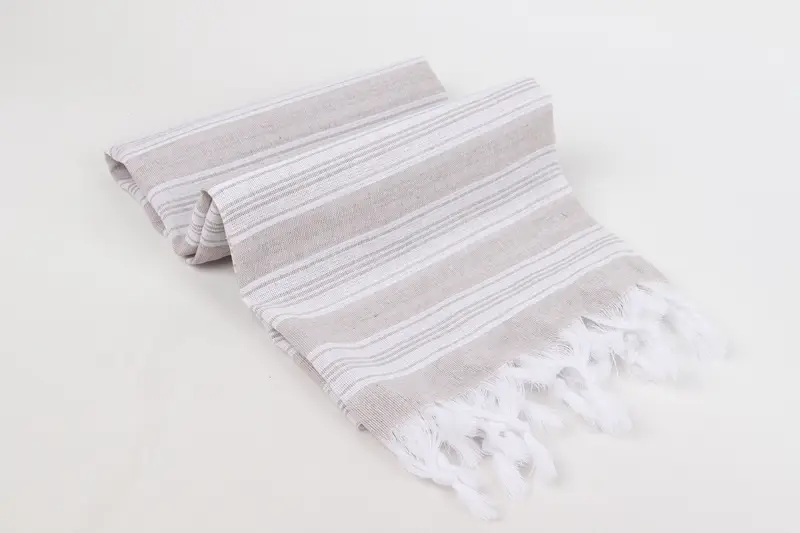 Xmas Gifts, Scarf Towel, Bachelorette Gifts, Custom Gift, Large Turkish Towel, Handwoven Turkish Towel, 70x40 Cotton Striped Towel, Travel Towel - 6