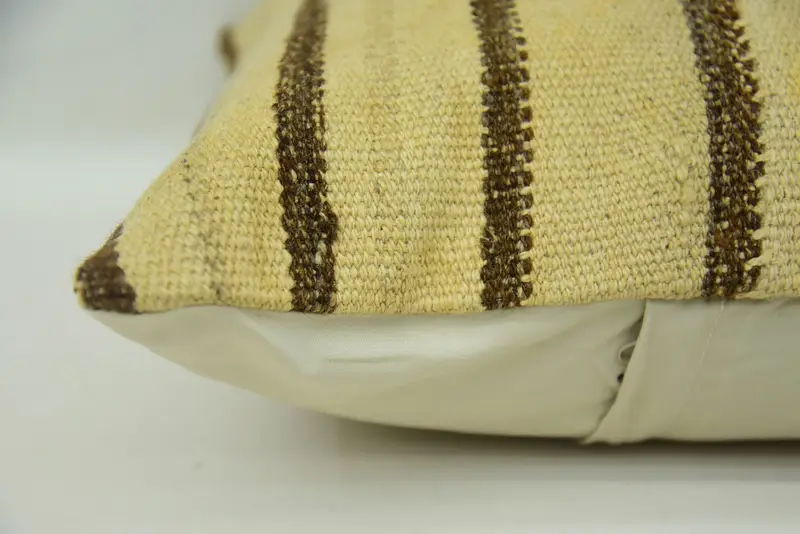Retro Pillow Cover, Authentic Pillow Cover, 16x16 Beige Cushion Cover, Cushion Cover, Turkish Pillow, Boho Pillow, Throw Kilim Pillow - 5