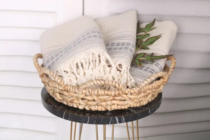 Personalized Gift, 68x40 Linen Striped Towel, Luxury towel, Fringed Turkish towel for poolside, Spa Gift, Bachelorette Party Gifts, Best Beach Towel - 5
