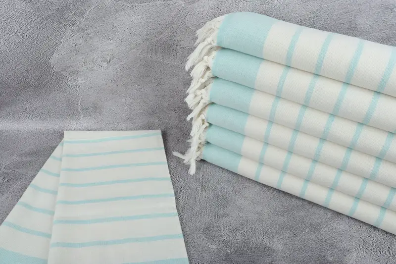 Wedding Gift Kitchen Towel, Monogrammed Hand Towel, Embroidery Towels, Personalized Hand Towel, 36x18 Cotton Striped Towel, Personalized Dish Towel - 2