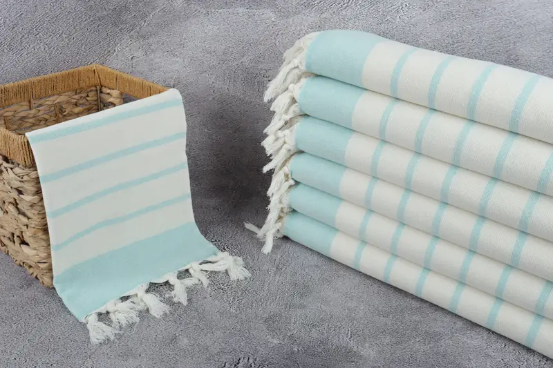 Wedding Gift Kitchen Towel, Monogrammed Hand Towel, Embroidery Towels, Personalized Hand Towel, 36x18 Cotton Striped Towel, Personalized Dish Towel - 3