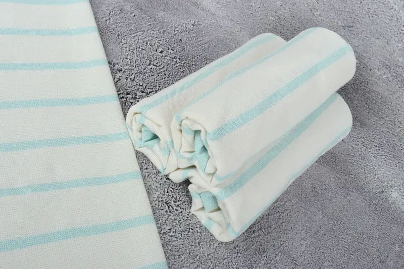 Wedding Gift Kitchen Towel, Monogrammed Hand Towel, Embroidery Towels, Personalized Hand Towel, 36x18 Cotton Striped Towel, Personalized Dish Towel - 8