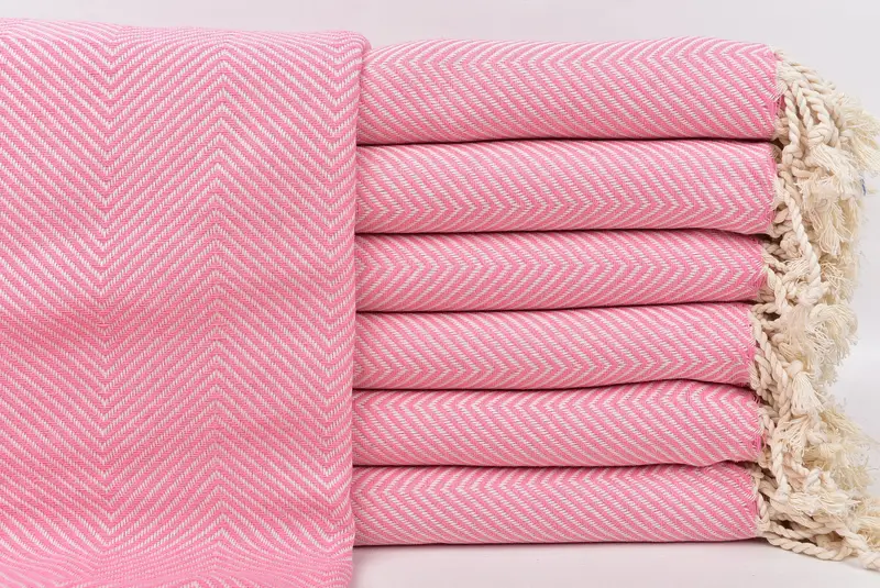 Personalized Bridesmaid Gift, 70x40 Cotton Herringbone Towel, Beach Towel Bulk, Christmas Favors, Hammam Towel USA, Bachelor Gifts, Beach Size Towel - 1