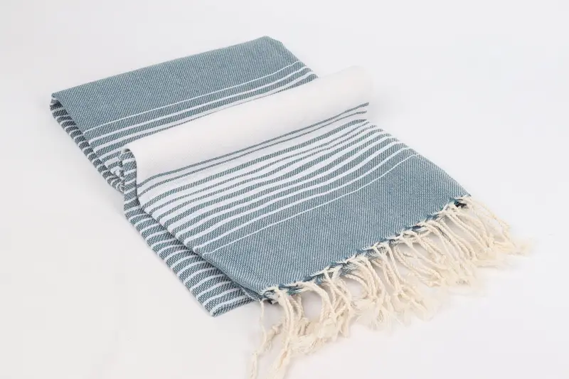 Wedding Favors, 60x38 Cotton Striped Towel, Valentines Gift, Organic cotton Turkish peshtemal towel, Personalized Gift, Absorbent Turkish towel - 6