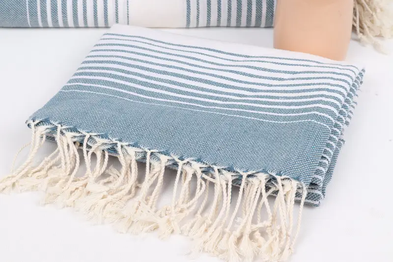 Wedding Favors, 60x38 Cotton Striped Towel, Valentines Gift, Organic cotton Turkish peshtemal towel, Personalized Gift, Absorbent Turkish towel - 5