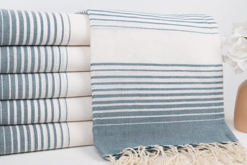 Wedding Favors, 60x38 Cotton Striped Towel, Valentines Gift, Organic cotton Turkish peshtemal towel, Personalized Gift, Absorbent Turkish towel - 2