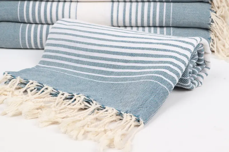 Wedding Favors, 60x38 Cotton Striped Towel, Valentines Gift, Organic cotton Turkish peshtemal towel, Personalized Gift, Absorbent Turkish towel - 4