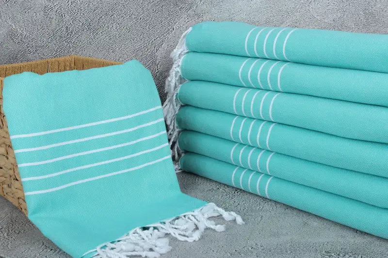Hammam towel, Turkish Towel Beach Towel, Best Friend Gift, 70x40 Cotton Striped Towel, Family Gift, Cute Beach Towel, Lightweight towel, Pool Towels - 3