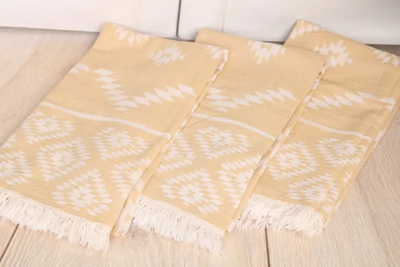 Turkish Towel Beach, Handwoven Turkish bath towel, Family Gift, Oversized Beach Towel, 70x36 Cotton Kilim Towel, Custom Beach Towel, Sand-free towel - 7