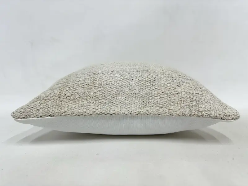 Turkish Pillow, Interior Designer Pillow, Cushion, Bolster Cushion Case, Vintage Pillow Sham, Ethnical Kilim Rug Pillow, 16x16 Beige Pillow Sham - 5