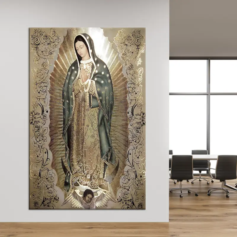 Guadalupe Bakire, Dini Duvar Sanatı, Guadalupe Leydi, Lady Wall Sanatı, Katolik Duvar Dekoru, Tertemiz Mary Wall Sanatı, Tuval Sanatı - 2