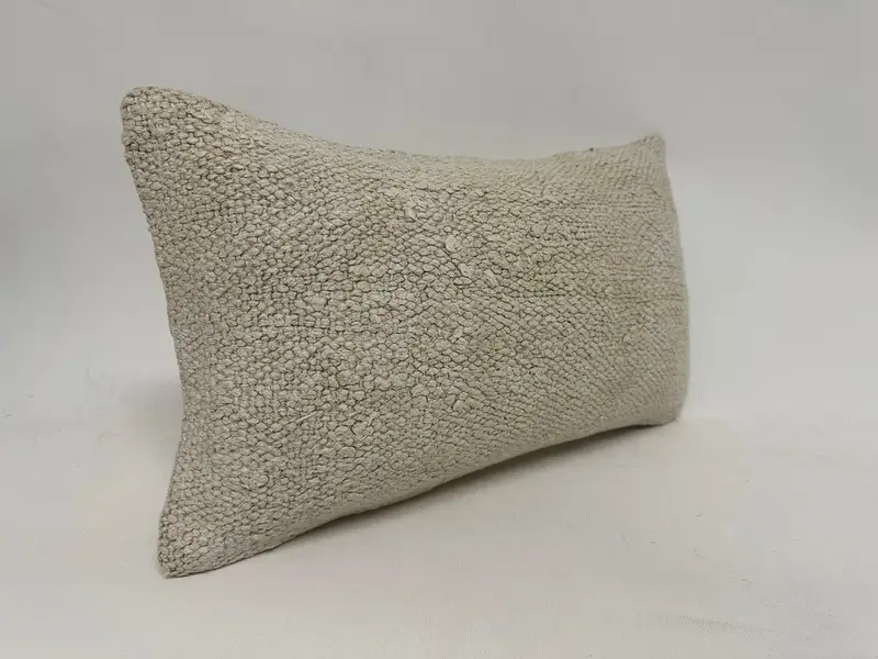 Home Decor Pillow, 12x20 White Pillow, Cushion Case, Accent Throw Pillow Case, Cozy Throw Cushion Cover, Gift Pillow, Vintage Pillow - 3