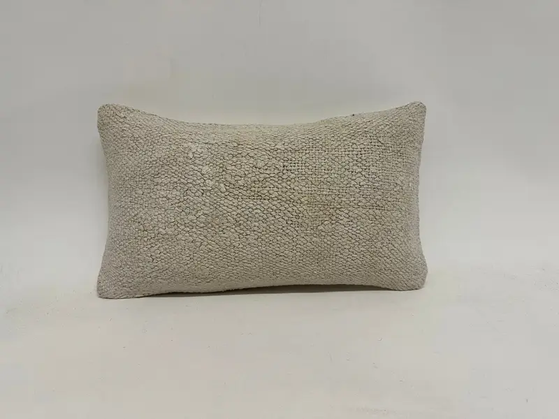 Home Decor Pillow, 12x20 White Pillow, Cushion Case, Accent Throw Pillow Case, Cozy Throw Cushion Cover, Gift Pillow, Vintage Pillow - 1