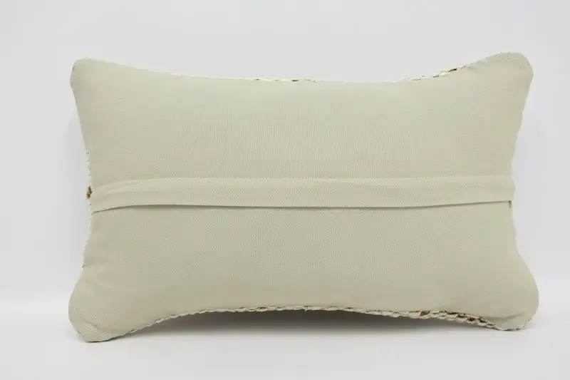Pillow Cover, 12x20 Beige Pillow, Throw Kilim Pillow, Nomadic Pillow, Boho Pillow Sham Cover, Custom Pillow Sham, Vintage Kilim Throw Pillow - 6