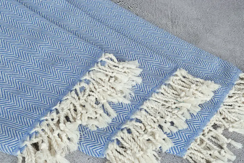 Handmade Turkish hammam towel, Beach Towel Gift, Monogrammed Beach Towel, Birthday Gift, Quick-dry peshtemal, 70x40 Cotton Herringbone Towel - 5