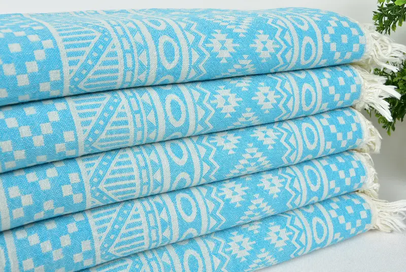 Halloween Gifts, Wedding Favors, Summer Towel, Wedding Gift, Luxury Beach Towel, Absorbent towel, 68x36 Cotton Geometric Towel, Bridesmaid Towel - 3