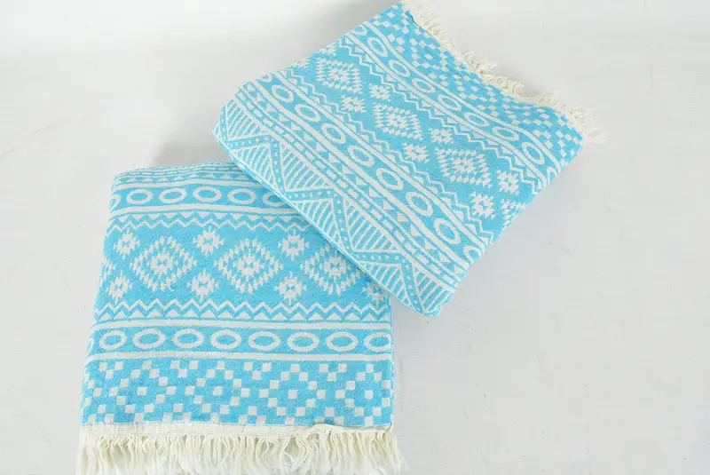 Halloween Gifts, Wedding Favors, Summer Towel, Wedding Gift, Luxury Beach Towel, Absorbent towel, 68x36 Cotton Geometric Towel, Bridesmaid Towel - 6