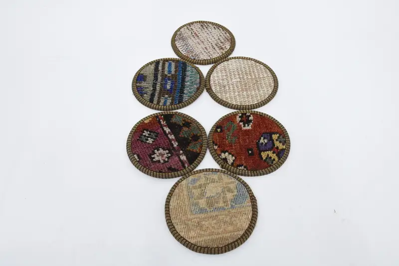 Red and Bronze Coasters, Unique and Durable Coaster Set