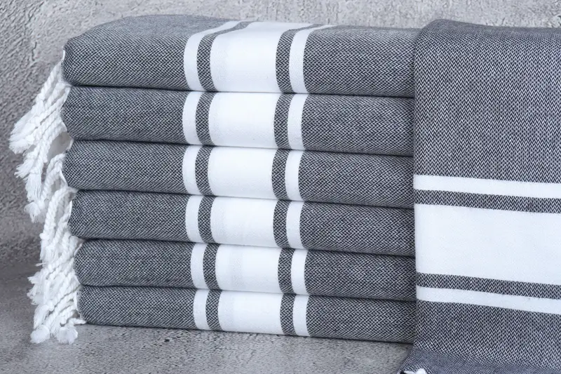 Bachelor Gift, Personalized Kitchen Towel, Monogram Kitchen Towel, 36x24 Cotton Striped Towel, Small Bath Towels, Personalized Home Gift Wedding - 1