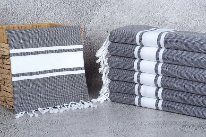 Bachelor Gift, Personalized Kitchen Towel, Monogram Kitchen Towel, 36x24 Cotton Striped Towel, Small Bath Towels, Personalized Home Gift Wedding - 3