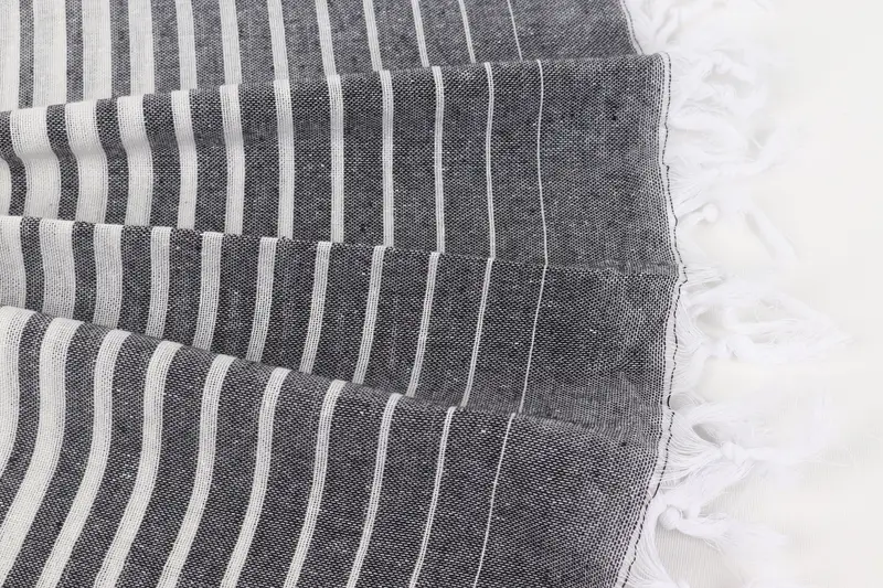 Gifts For Him, Eco-Friendly Turkish Towel, Luxury Turkish Bath Towel, Custom Wedding Gift, Thin towel, 70x40 Cotton Striped Towel, Bathroom Towel - 8
