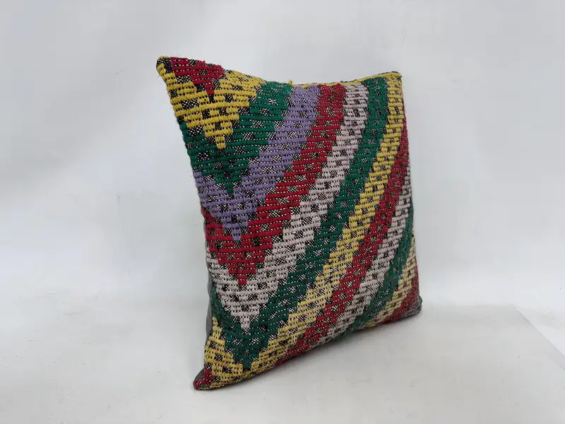 24x24 Green Pillow Sham, Art Deco Pillow Sham, Gift Pillow, Patio Cushion Case, Vintage Pillow, Outdoor Pillow Sham, Pillow, Turkish Kilim Pillow - 3