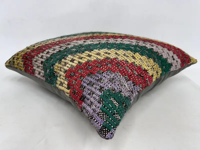 24x24 Green Pillow Sham, Art Deco Pillow Sham, Gift Pillow, Patio Cushion Case, Vintage Pillow, Outdoor Pillow Sham, Pillow, Turkish Kilim Pillow - 6