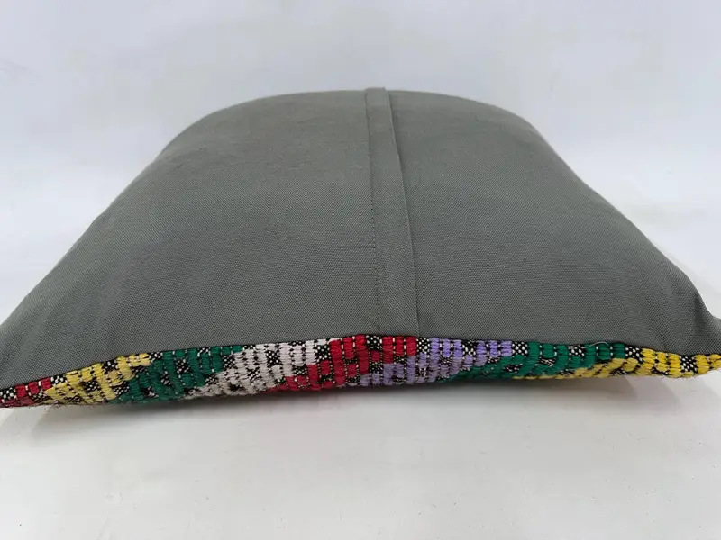 24x24 Green Pillow Sham, Art Deco Pillow Sham, Gift Pillow, Patio Cushion Case, Vintage Pillow, Outdoor Pillow Sham, Pillow, Turkish Kilim Pillow - 7