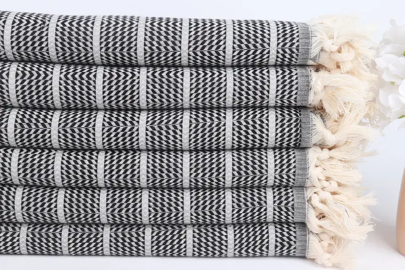Custom Beach Towel, Gift For Him, Family Gift Basket, 70x40 Cotton Striped Towel, Handmade Turkish Towel, Maid Of Honor Gift, Custom Wedding Gift - 3