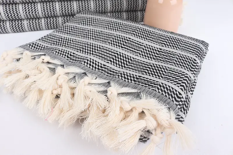 Custom Beach Towel, Gift For Him, Family Gift Basket, 70x40 Cotton Striped Towel, Handmade Turkish Towel, Maid Of Honor Gift, Custom Wedding Gift - 5