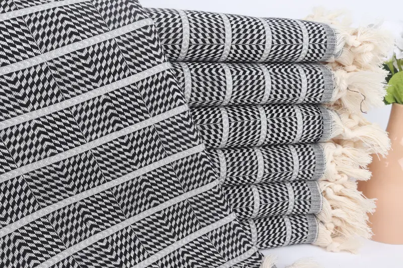 Custom Beach Towel, Gift For Him, Family Gift Basket, 70x40 Cotton Striped Towel, Handmade Turkish Towel, Maid Of Honor Gift, Custom Wedding Gift - 1